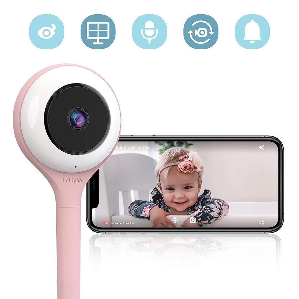 Lollipop Hd Wifi Video Baby Monitor - Cotton Candy