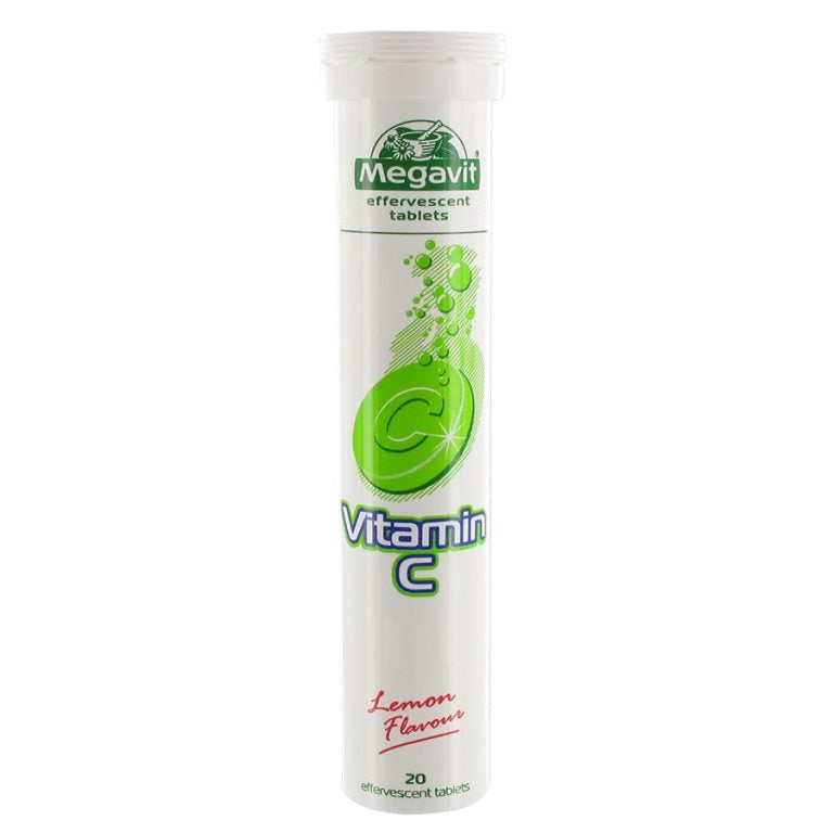 Megavit  Effervescent  Vitamin C Lemon Flavoured 20 Tablets