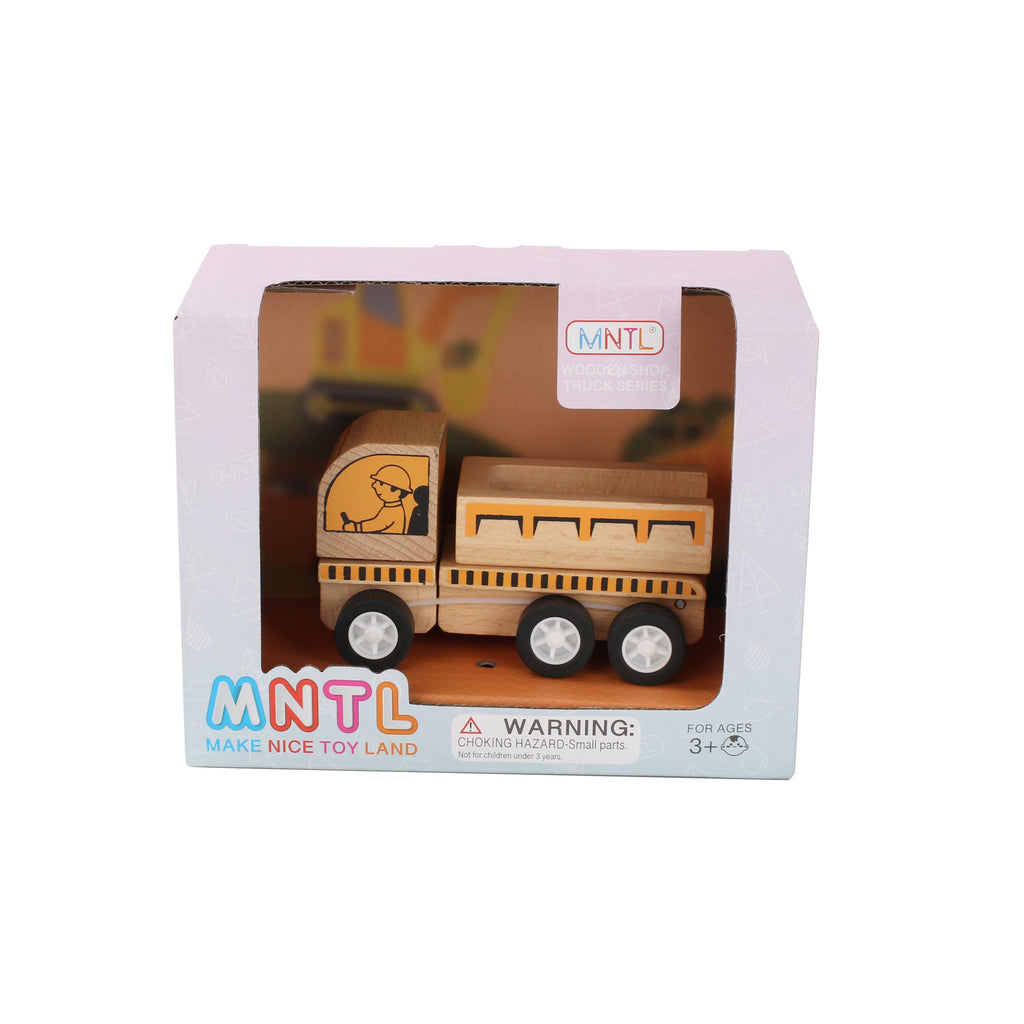 Pibi MNTL  Pull Back Kids Wooden Tip Lorry Truck NC02 Natural Brown  Age- 3 Years & Above