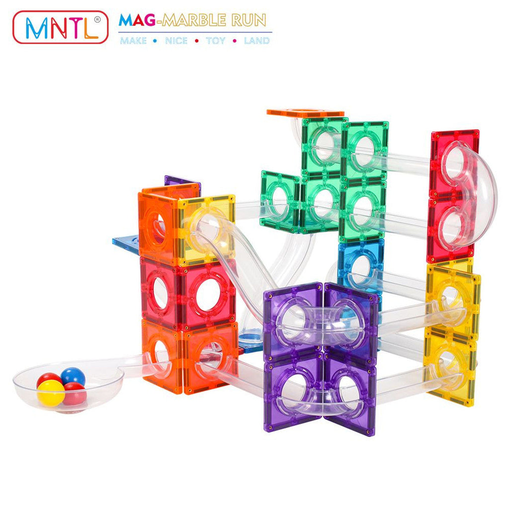 Pibi MNTL 100 Pieces Marble Run Toy Set（Classic） Age- 3 Years & Above