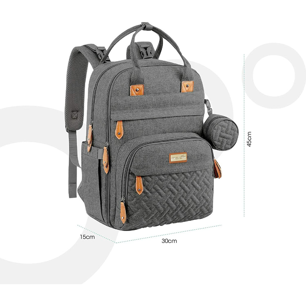 MOON Kary Me Diaper Bag Backpack Unisex Dark Grey 30 x 20 x 41 cm