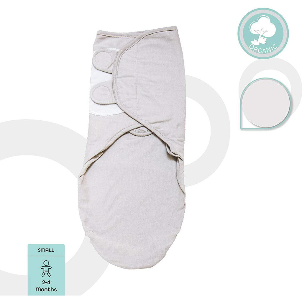 Moon Organic Swaddler Pack Of 2-Grey 2-4M/4-6M