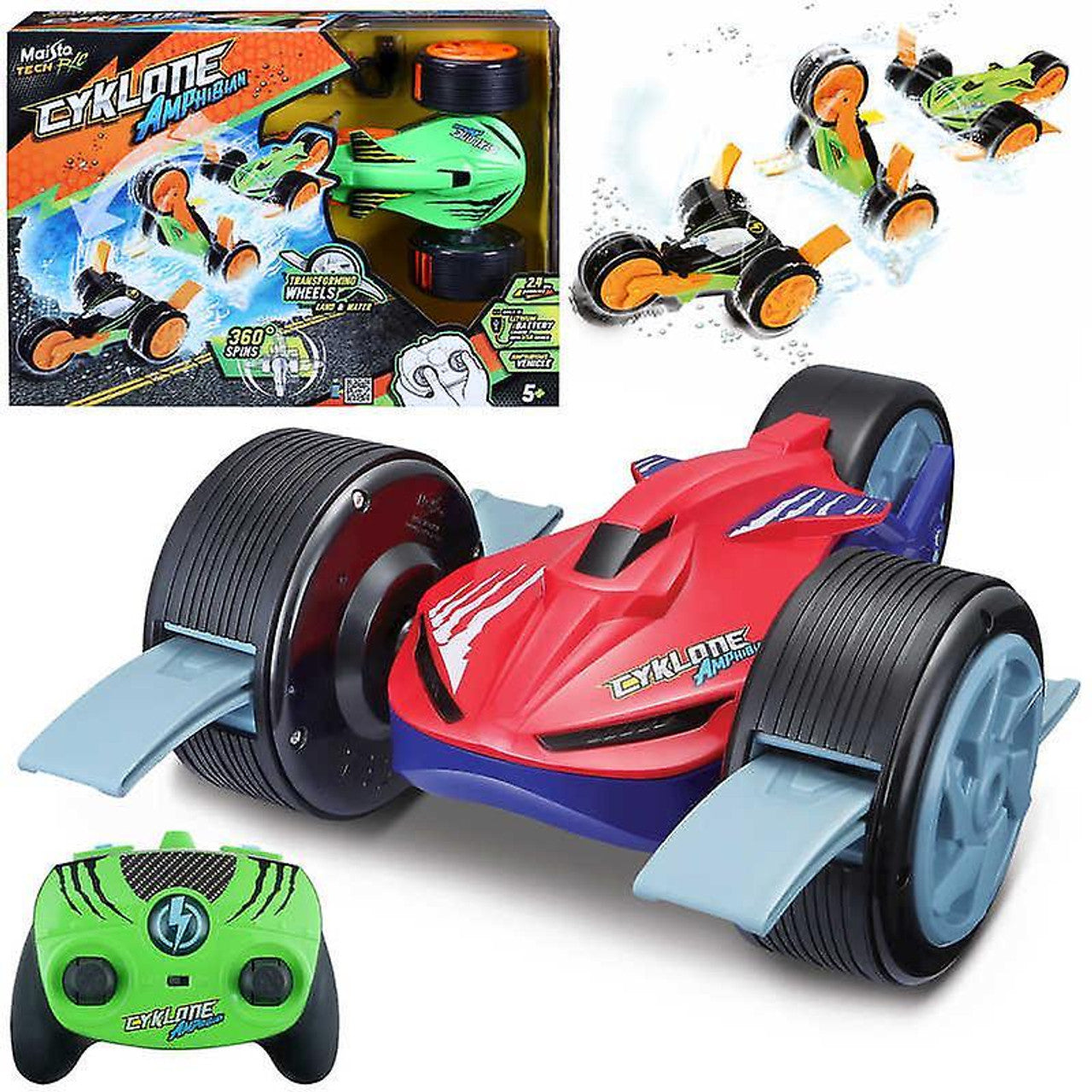 Maisto Cyklone Amphibian Truck Red Blue Age 8 Years Above Peekaboo