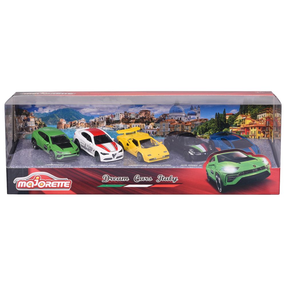 Majorette Dream Cars Italy, 5 Pieces Giftpack Multicolor Age-3 Years & Above