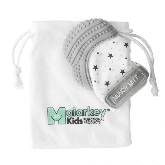 Munch Baby Munch Mitt -Stars - Grey 3-7M