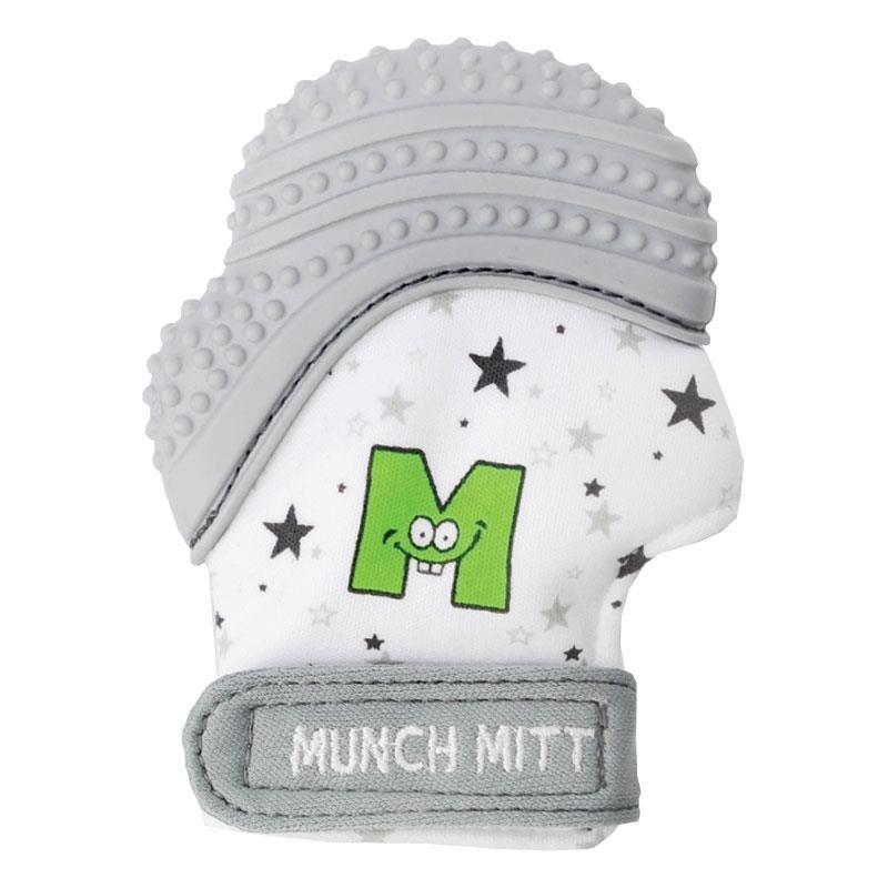 Munch Baby Munch Mitt -Stars - Grey 3-7M
