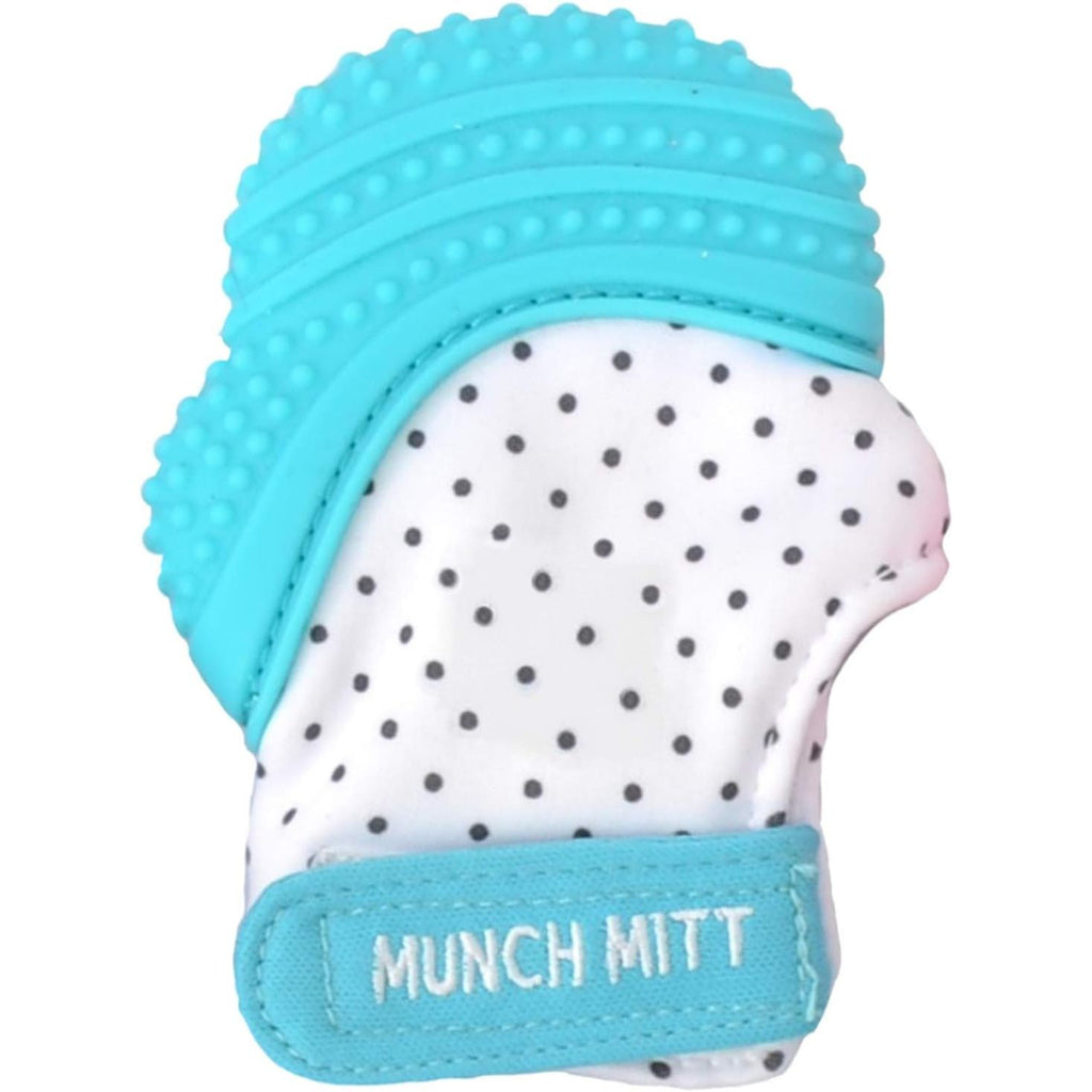 Malarkey Kids Munch Mitt Polka Dots Aqua Blue Age- 3 Months & Above