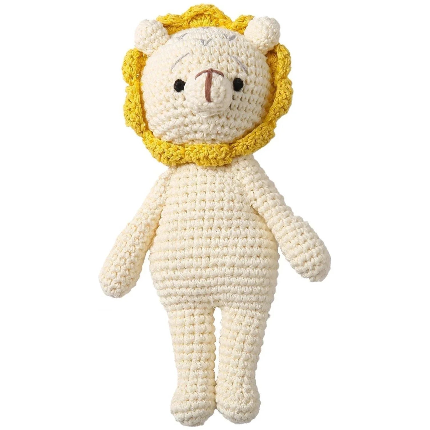 Mamimamihome Animal Doll Lion White/Yellow Age- 3 Months & Above
