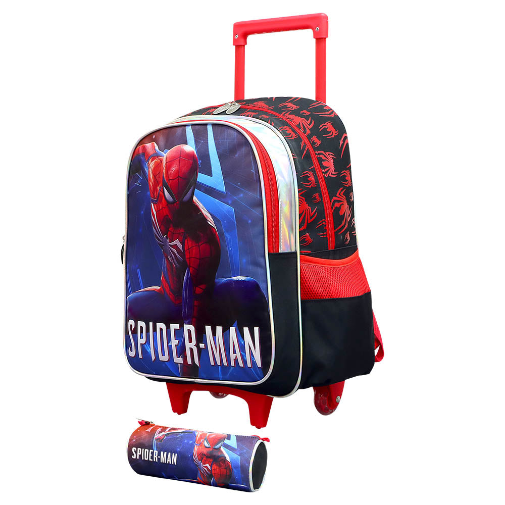 Marvel Spider-Man Games Trolley + Pencil Case 16'' Trolley Bag Multicolor Age-3 Years & Above