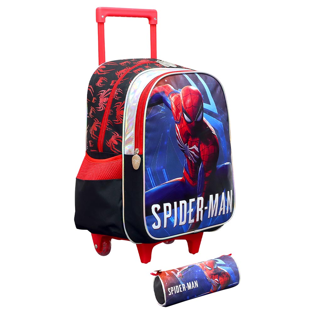 Marvel Spider-Man Games Trolley + Pencil Case 16'' Trolley Bag Multicolor Age-3 Years & Above