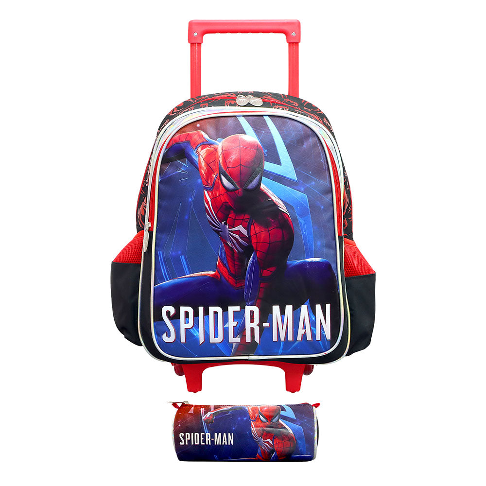 Marvel Spider-Man Games Trolley + Pencil Case 16'' Trolley Bag Multicolor Age-3 Years & Above