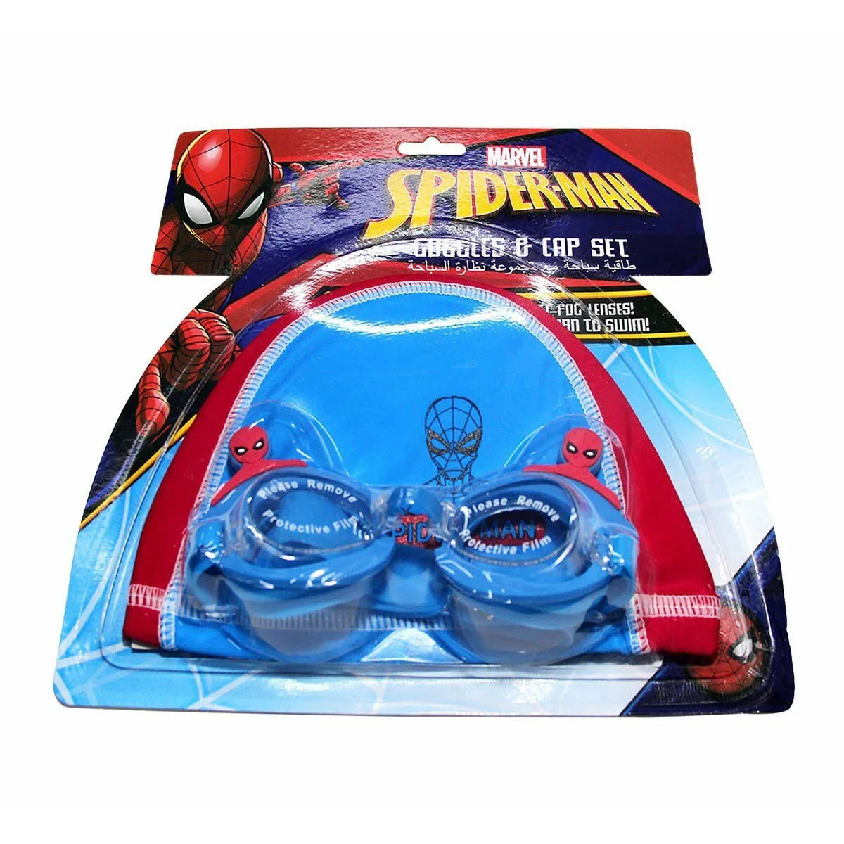 spider man goggles Marvel Spiderman Kids Boys Swim Cap & Goggle Set Kids