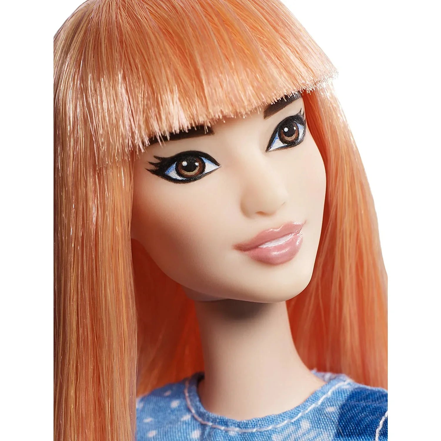 Mattel Barbie Fashionistas Doll with Patchwork Denim Dress 3Y+ - Peekaboo Mattel Barbie Fashionistas Doll with Patchwork Denim Dress 3Y+ - Peekaboo