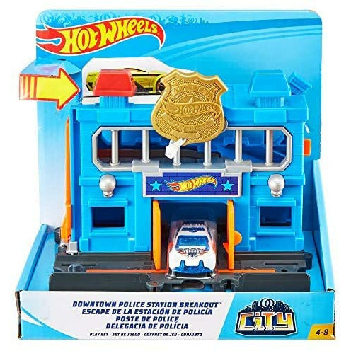 Mattel Hot Wheels Downtown Police Station Breakout 4Y+