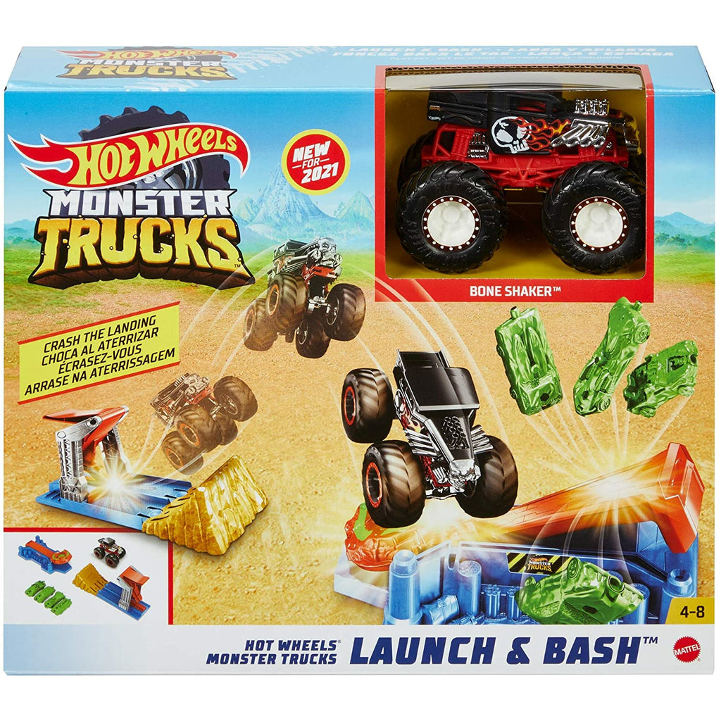 Mattel Hot Wheels® Monster Trucks Launch and Bash Play Set