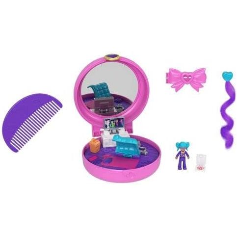 Mattel Polly Pocket Micro Clip Comb Sleepover Compact Playset