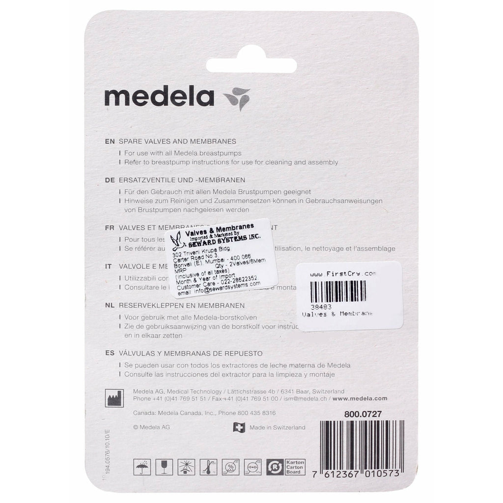Medela Replacement 2 Valve Heads And 6 Membrane