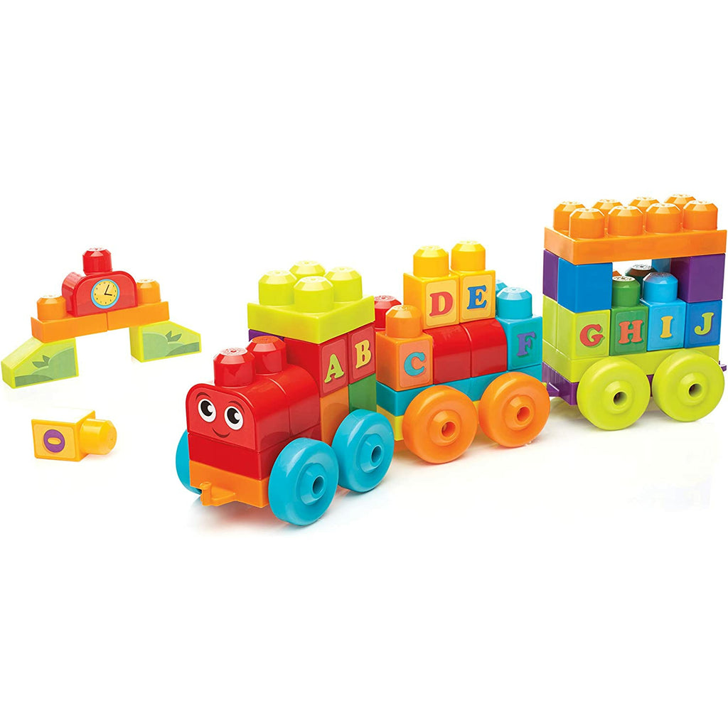 Mega Blocks ABC Learning Train 60 Pieces Multicolor Age-1 Year & Above