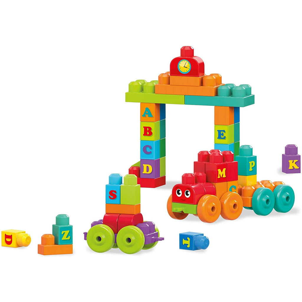 Mega Blocks ABC Learning Train 60 Pieces Multicolor Age-1 Year & Above