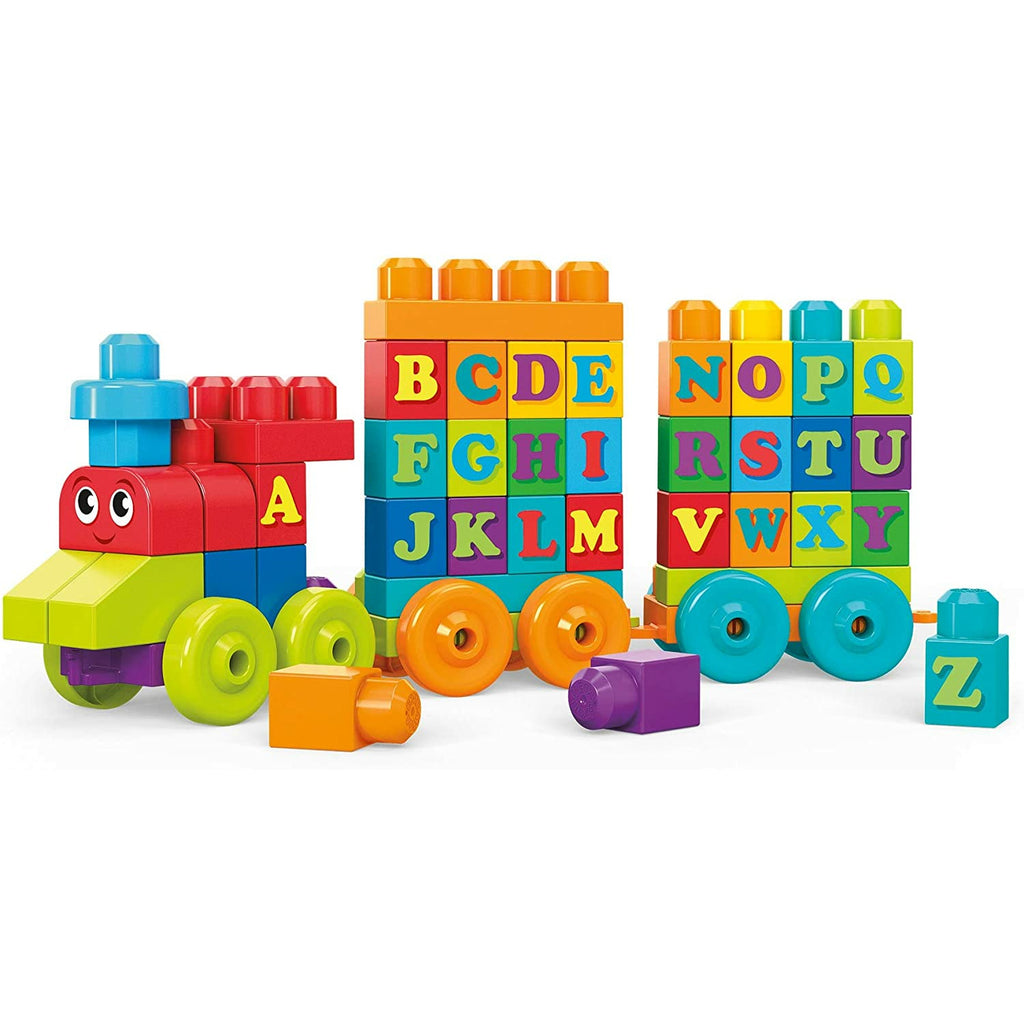 Mega Blocks ABC Learning Train 60 Pieces Multicolor Age-1 Year & Above