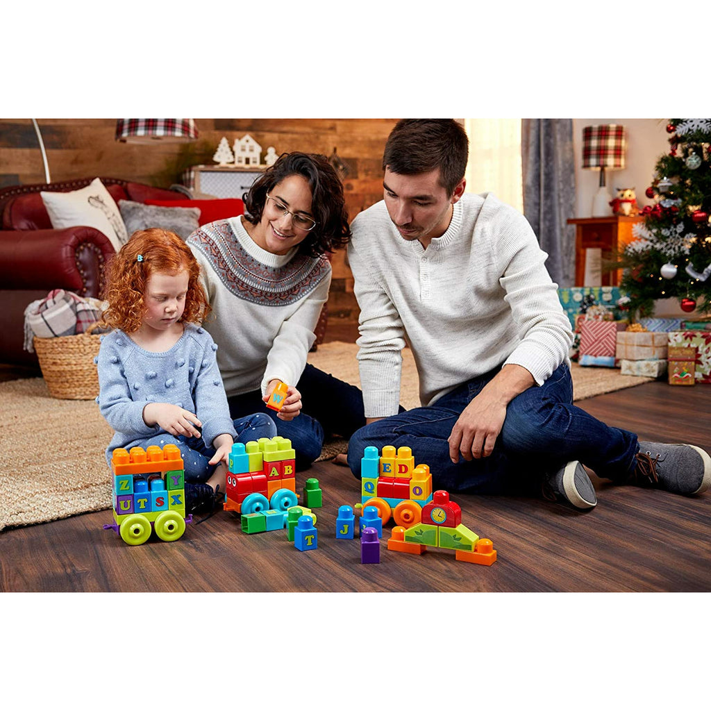 Mega Blocks ABC Learning Train 60 Pieces Multicolor Age-1 Year & Above