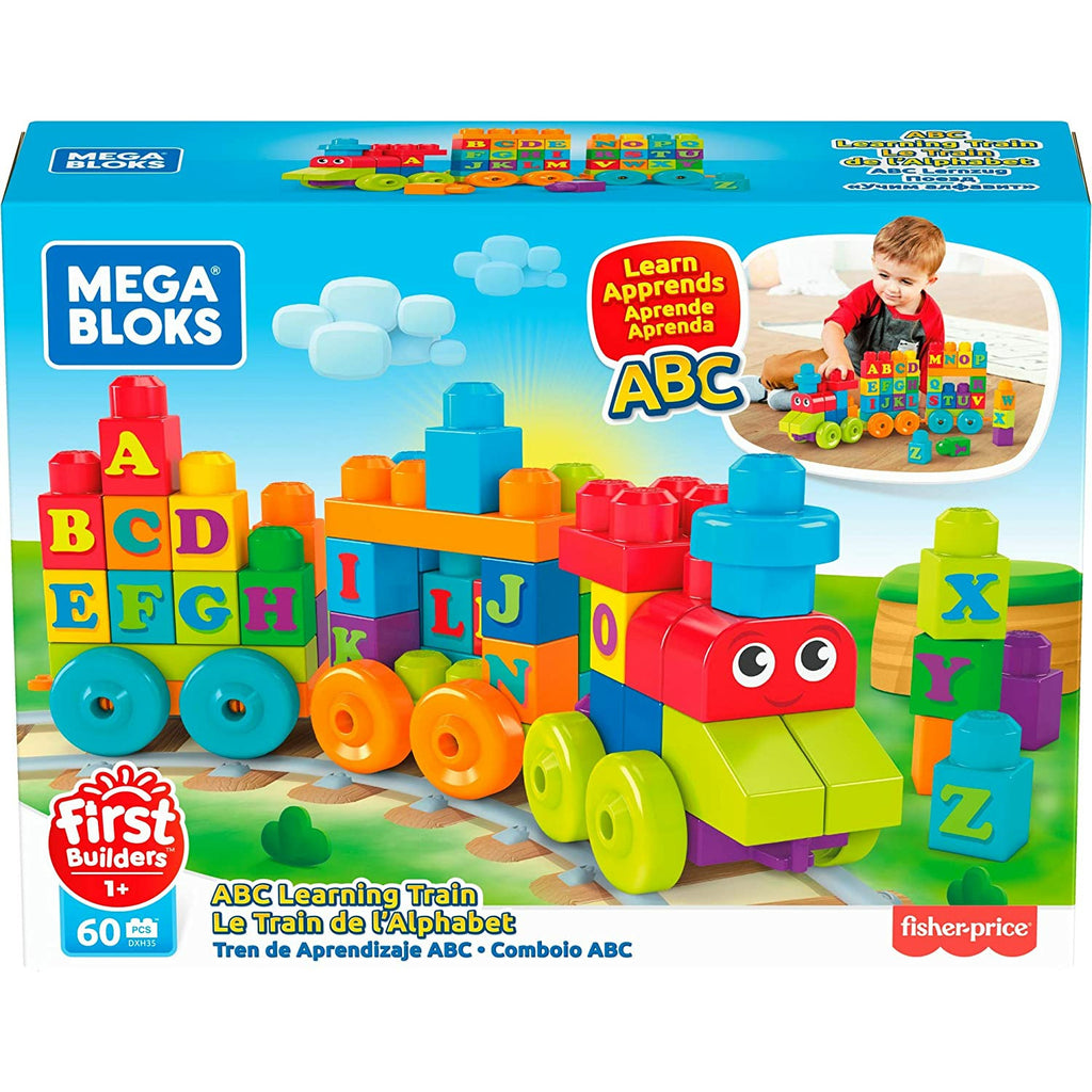 Mega Blocks ABC Learning Train 60 Pieces Multicolor Age-1 Year & Above