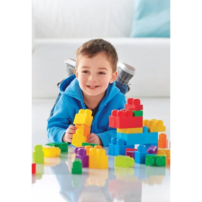 Mega Bloks Big Building Blocks Bag 60 Pieces Multicolor Age- 12 Months ...