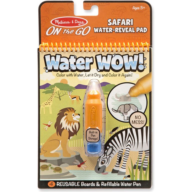 Melissa & Doug On the Go Reusable Water-Reveal Activity Pad Safari Age- 3 Years to 6 Years