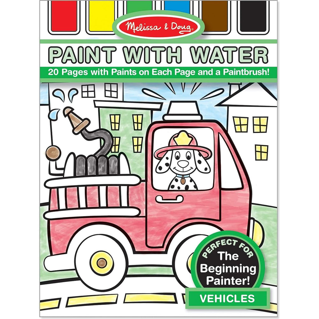 Melissa & Doug Paint With Water Vehicles Multicolor Age- 3 Years & Above
