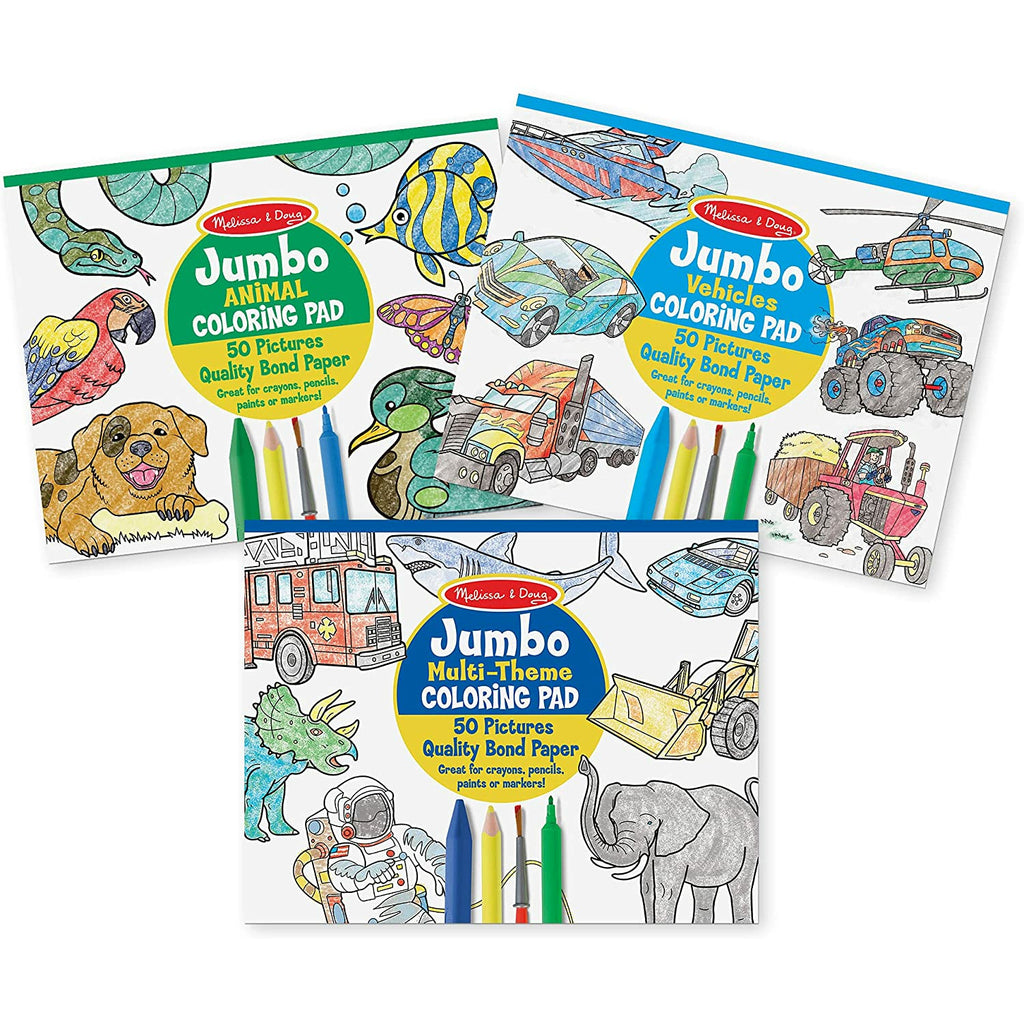 Melissa and Doug Jumbo Coloring Pad - Animal Age 3Y+