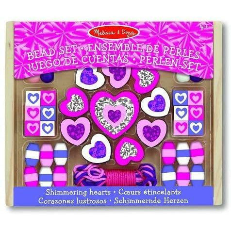 Melissa and Doug Melissa and Doug Shimmering Hearts Wooden Bead Set Age 4Y+