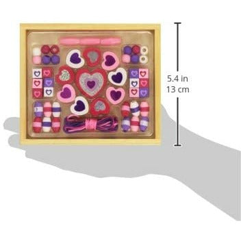 Melissa and Doug Melissa and Doug Shimmering Hearts Wooden Bead Set Age 4Y+