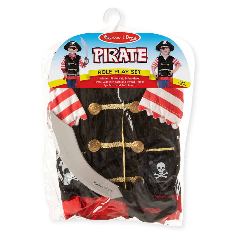 Melissa and Doug Pirate Costume Roleplay Set Multicolor Age-3 - 6 Years
