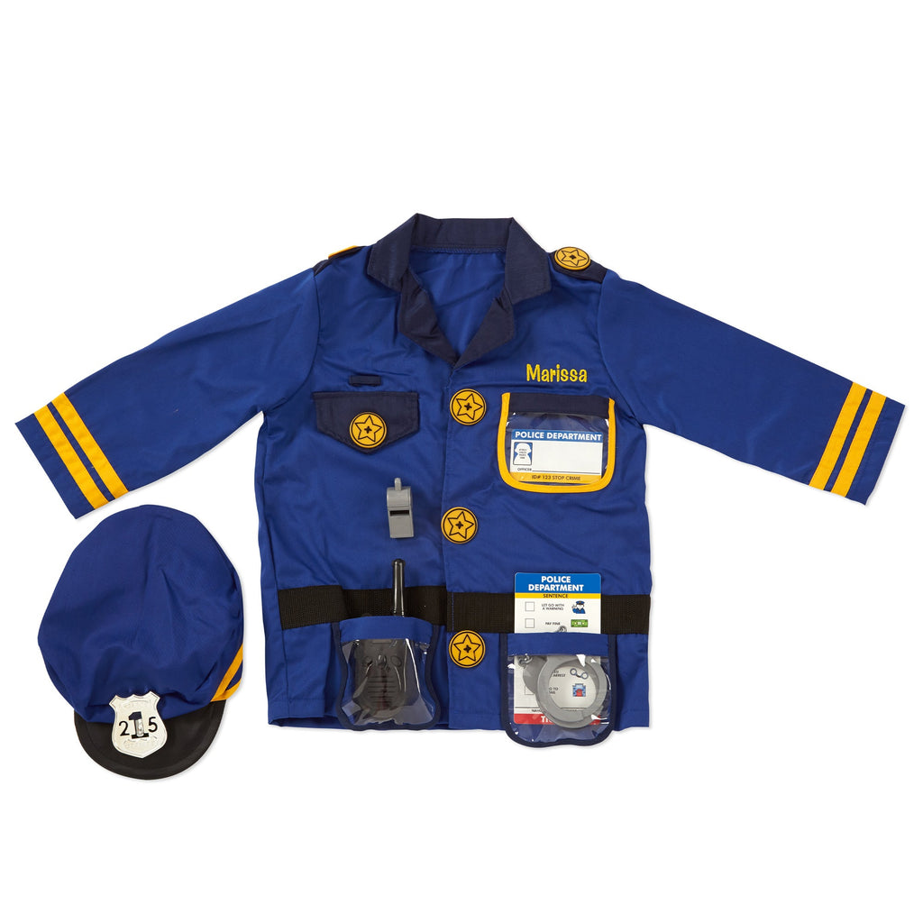 Melissa and Doug Police Officer Costume Roleplay Set Multicolor Age-3 - 6 Years