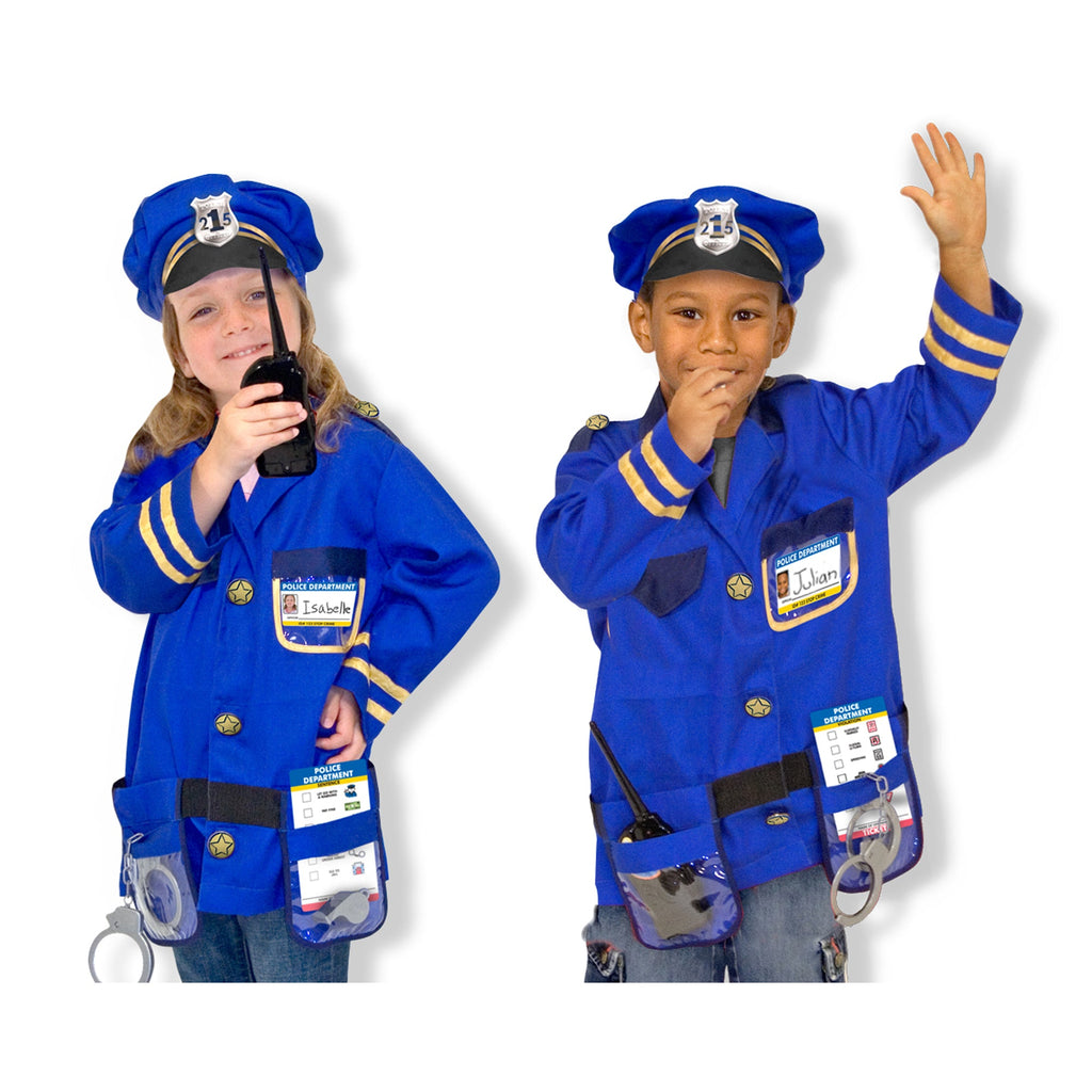Melissa and Doug Police Officer Costume Roleplay Set Multicolor Age-3 - 6 Years