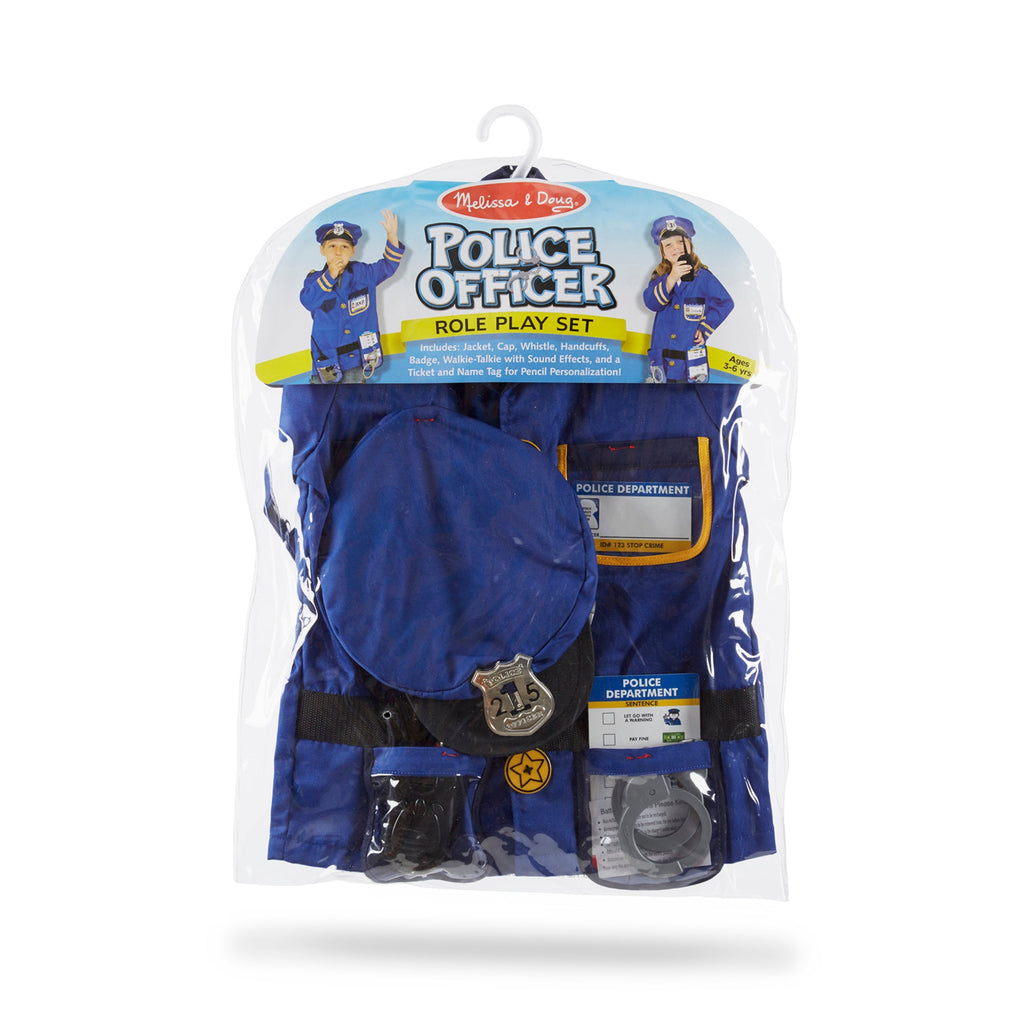 Melissa and Doug Police Officer Costume Roleplay Set Multicolor Age-3 - 6 Years
