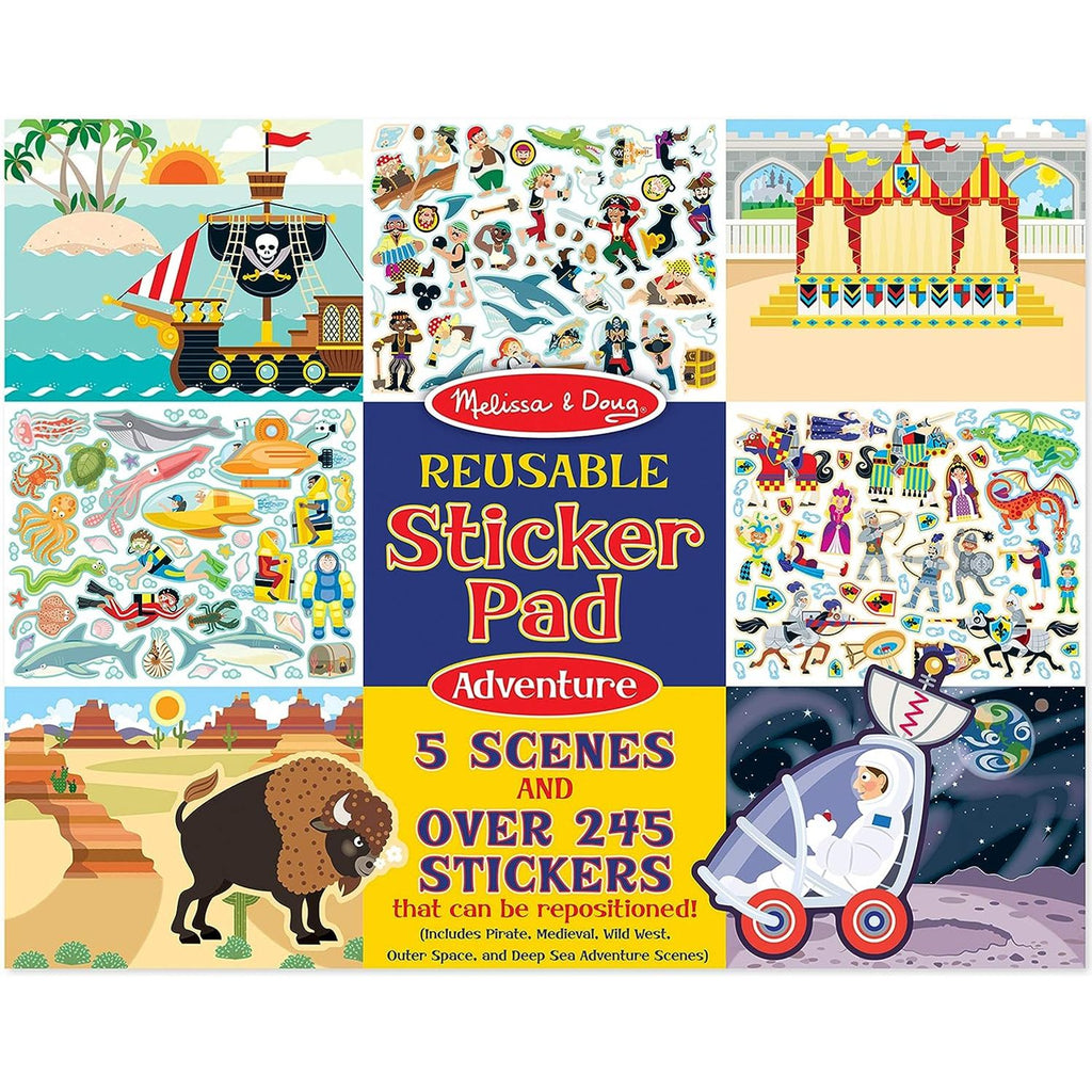 Melissa and Doug Reusable Reusable Sticker Pad with 5 Scenes Age- 4 Years to 8 Years