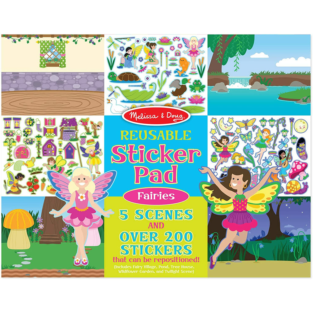 Melissa and Doug Reusable Sticker Pad - Fairies Age 3Y+