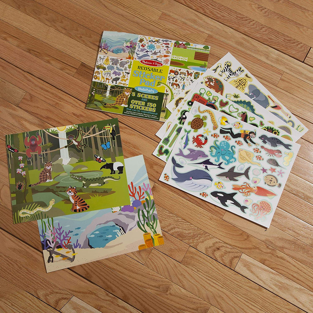 Melissa and Doug Reusable Sticker Pad - Habitats Age 3Y+