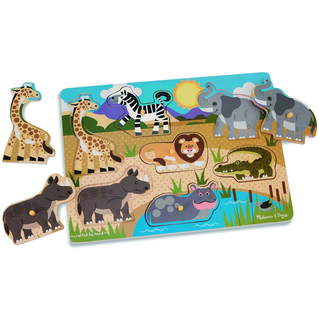Melissa and Doug Safari Peg Puzzle Age 2Y+