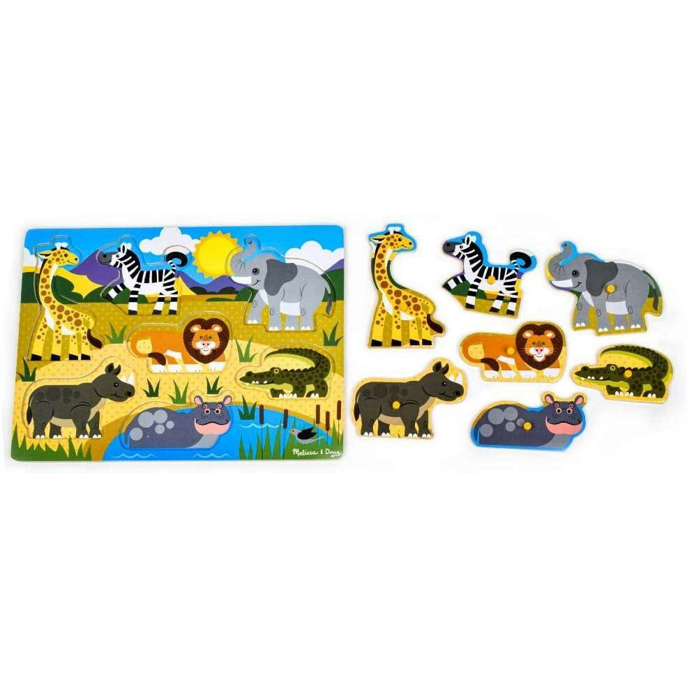 Melissa and Doug Safari Peg Puzzle Age 2Y+