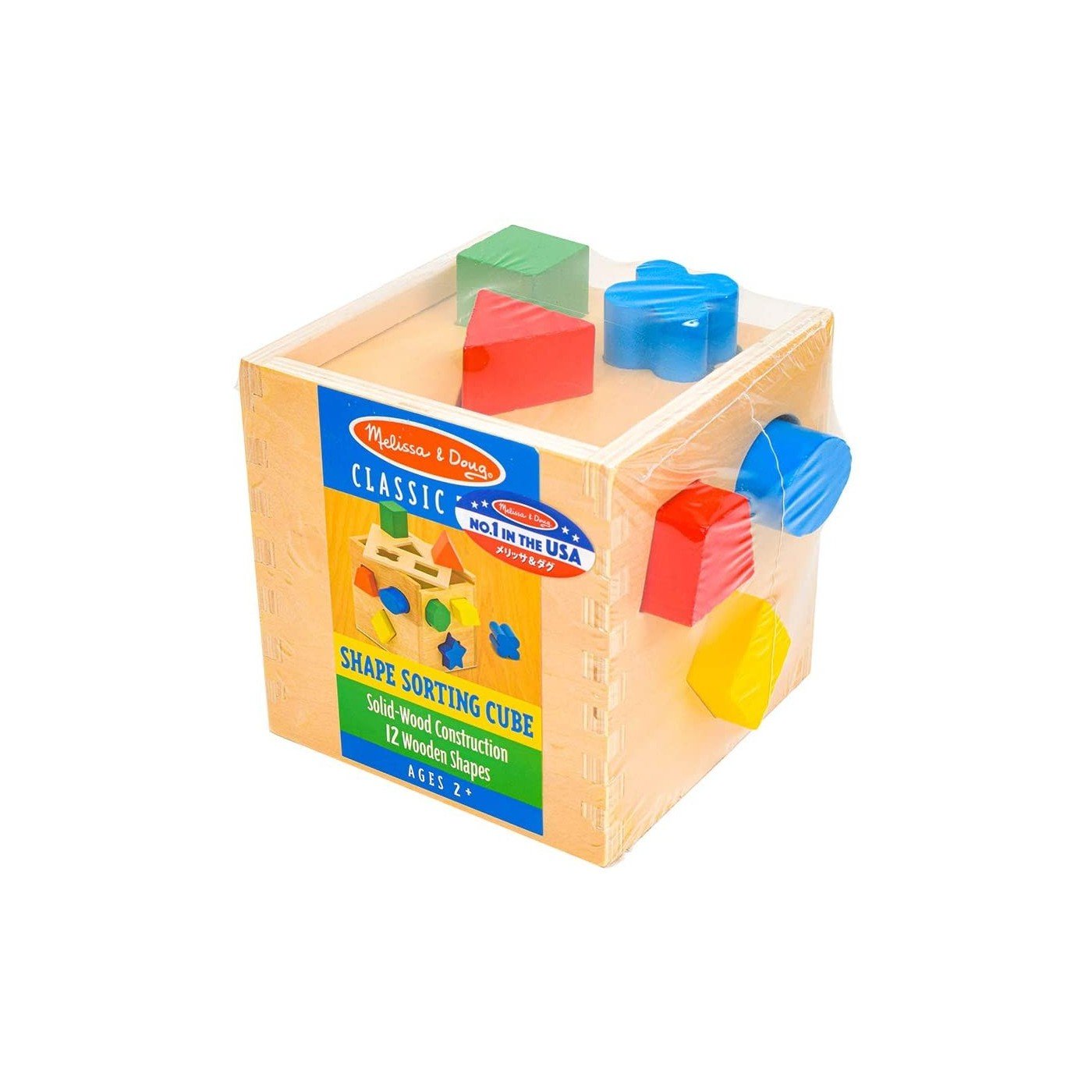 Melissa and Doug Shape Sorting Cube Age 2Y+ Peekaboo