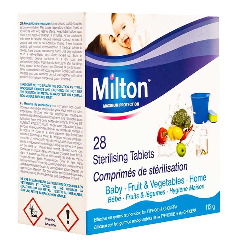 Milton Sterilising Tablets Fruit Vegetables 28 Pieces Peekaboo