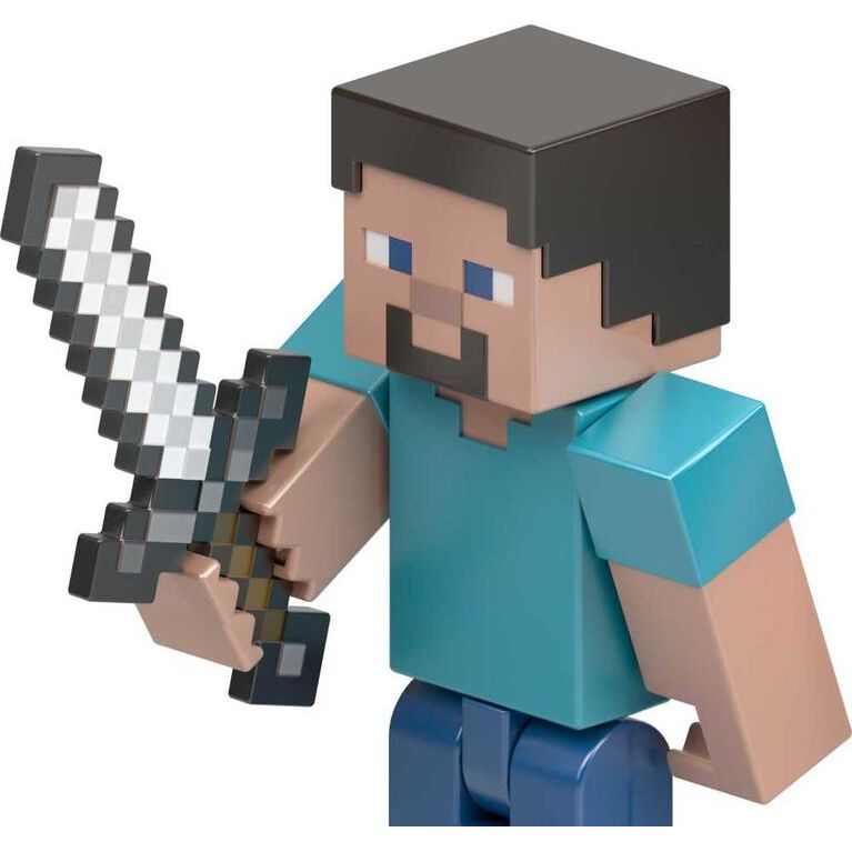 Minecraft 3.25-Inch Core Steve Action Figure Gtp08  Blue Age- 6 Years & Above