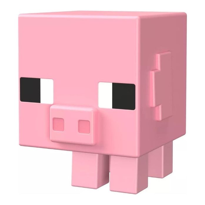 Minecraft Mob Head Minis Cocnon Pig Action Figure Pink Hdv64/77 Age- 6 Years & Above