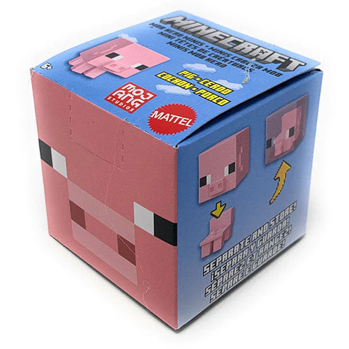 Minecraft Mob Head Minis Cocnon Pig Action Figure Pink Hdv64/77 Age- 6 Years & Above