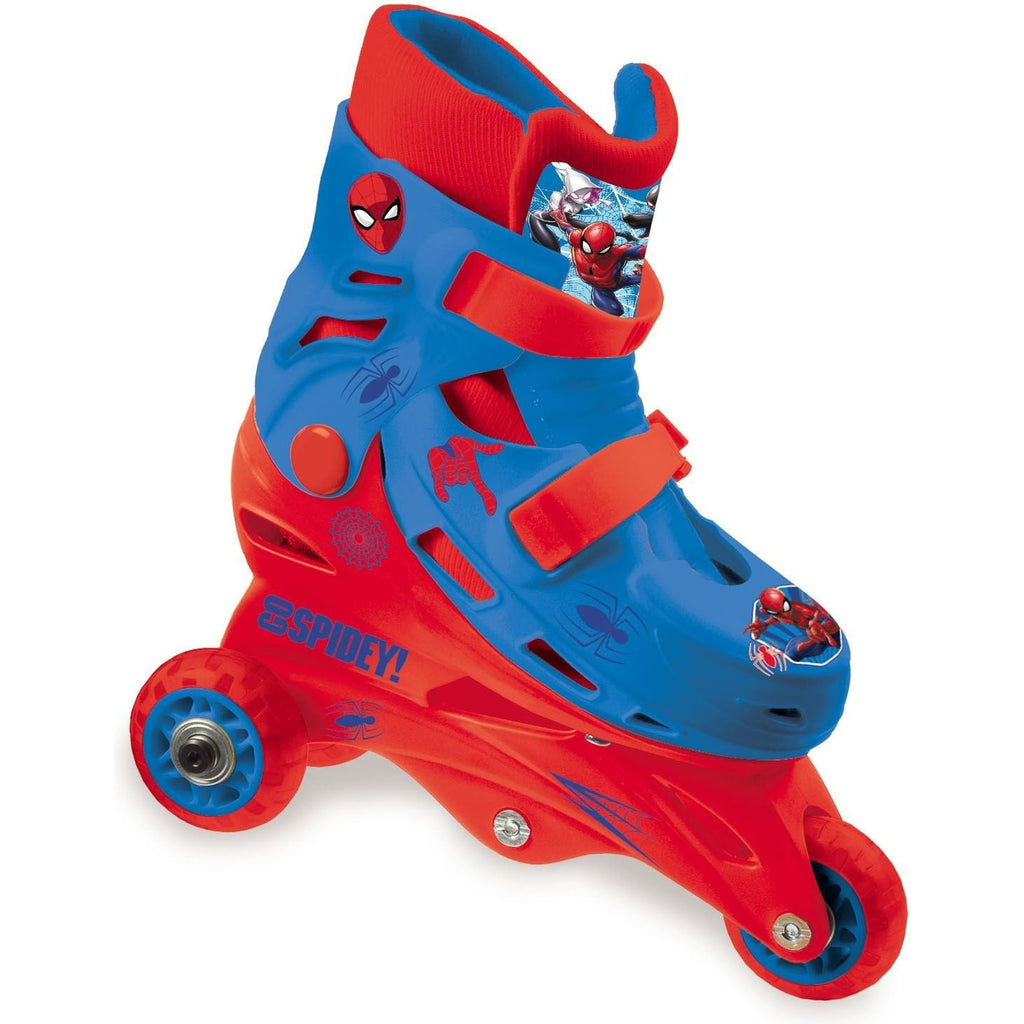 Mondo Spiderman Tri Inline 3 Wheels Adjustable Skates Blue Age- 2 Years & Above