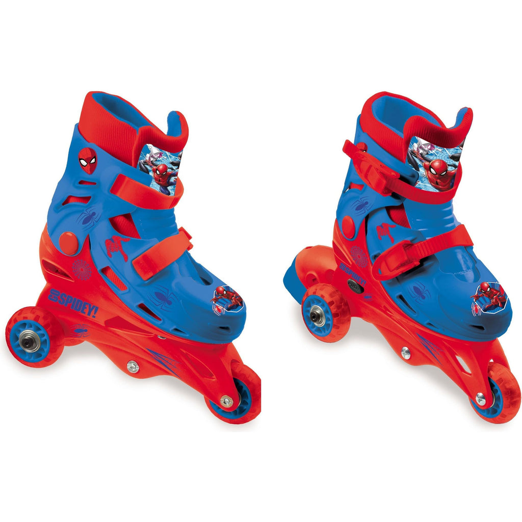Mondo Spiderman Tri Inline 3 Wheels Adjustable Skates Blue Age- 2 Years & Above