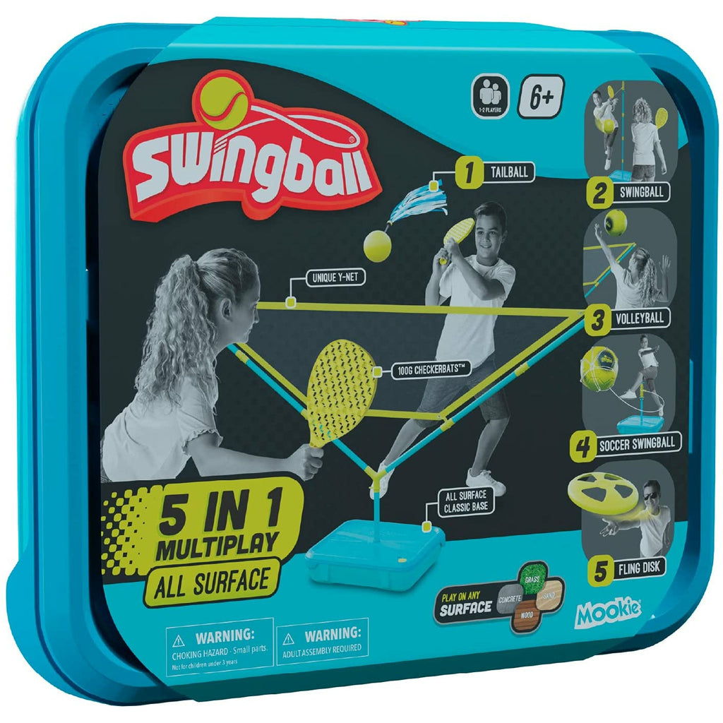 Mookie Value 5 In 1 (Swingball, Soccer Ball, Volleyball, Flying Disc & Tiny Tailball) 4Y+