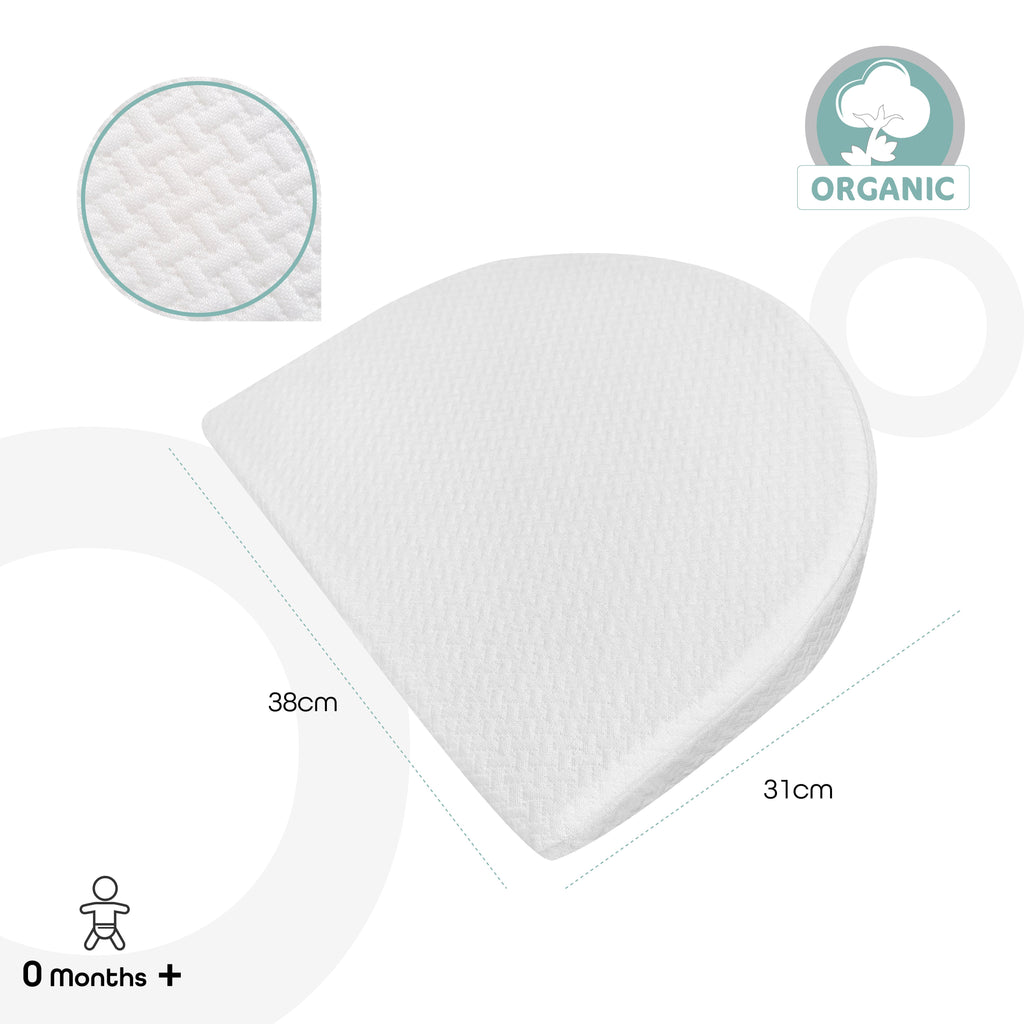 MoonUniversal Crib Wedge Half Moonorganic fabric Age- Newborn & Above